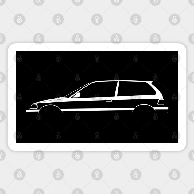 Honda Civic Si (EF) Silhouette Sticker by Car-Silhouettes